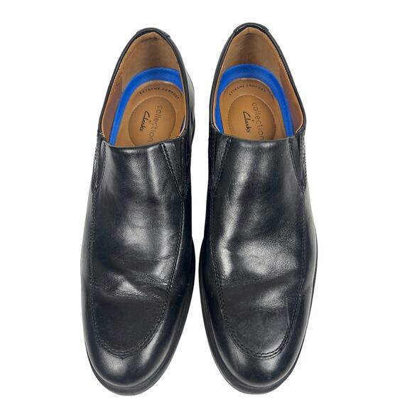 Clarks Black Leather Whiddon Step loafer Men sz 8.5 main image 9